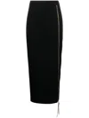Moschino Logo-lettering Straight Midi Skirt In Black