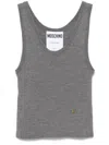 Moschino Logo-lettering Tank Top In Grey