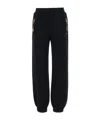 Moschino Logo-lettering Tapered Leg Track Pants In Black