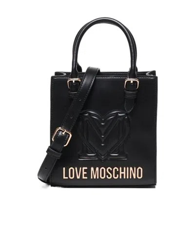 Moschino Logo-lettering Tote Bag In Black