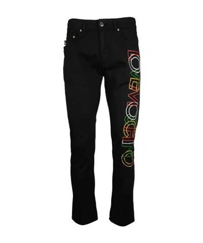 Moschino Logo Logo Casual Pants In Black