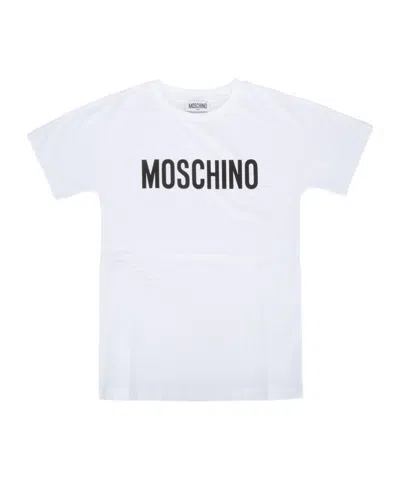 Moschino Kids' Logo Logo Short-sleeved T-shirt In White