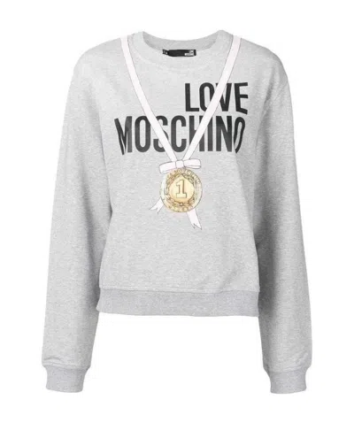Moschino Logo Logo Sweater In White