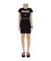 Moschino Dress With Logo In Black