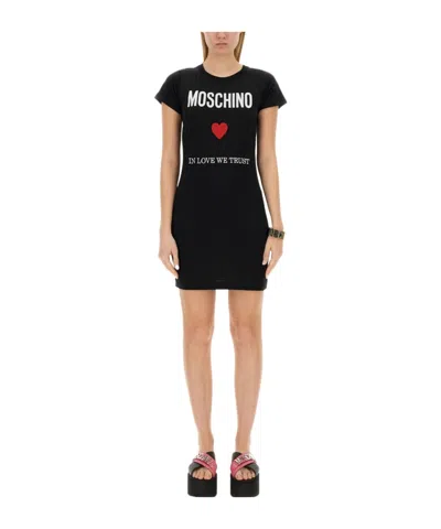 MOSCHINO LOGO LOGO T-SHIRT DRESS