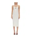 Moschino Logo Logo Thin Shoulder Strap Dress In White