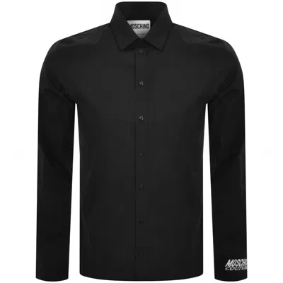 Moschino Logo Long Sleeve Shirt Black