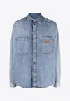 Moschino Logo Long-sleeved Denim Shirt