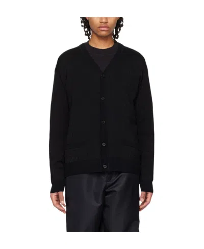 MOSCHINO LOGO LONG-SLEEVED KNITTED CARDIGAN