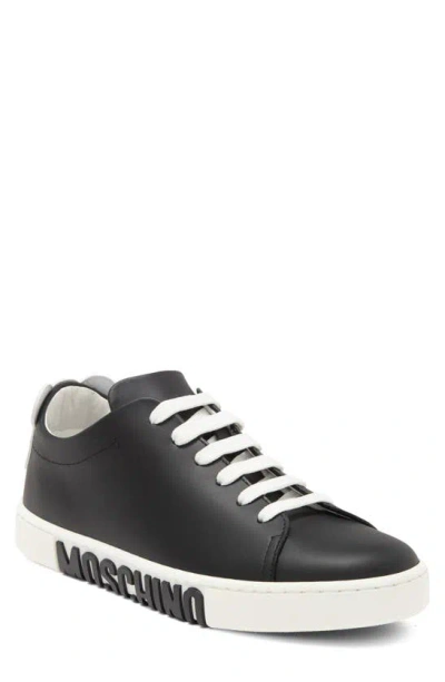 Moschino Logo Low Top Sneaker In Black