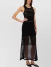 Moschino Open-knit Maxi Dress With Signature Logo