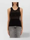 Moschino Logo Mesh Sleeveless Top