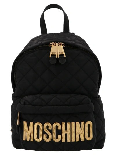 Moschino Logo Midi Backpack In 2555