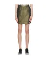 Moschino Gold Metallic Miniskirt In Nude