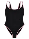 Moschino Black Polyamide Blend One-piece Swimsuit In Black