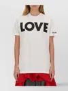 Moschino Logo Oversize Crew Neck Graphic T-shirt In White