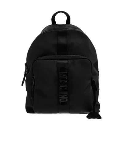 Moschino Logo-detail Backpack In Black