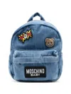 Moschino Logo-patch Backpack In Blue