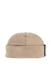 Moschino Logo-patch Beanie In Brown