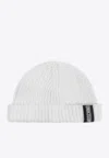 Moschino Logo-patch Beanie In White