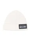 Moschino Logo-patch Beanie In White