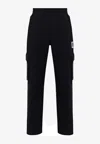 Moschino Logo Patch Track Pants In Black