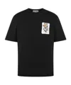 Moschino Crew Neck Graphic T-shirt With Short Sleeves In Black
