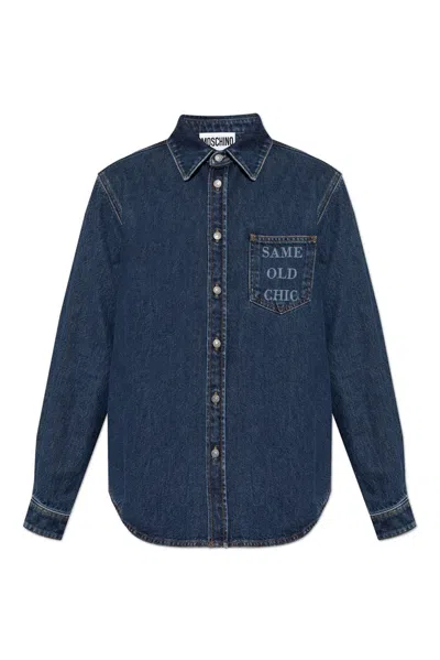 Moschino Men's Same Old Chic Shirt In Blue