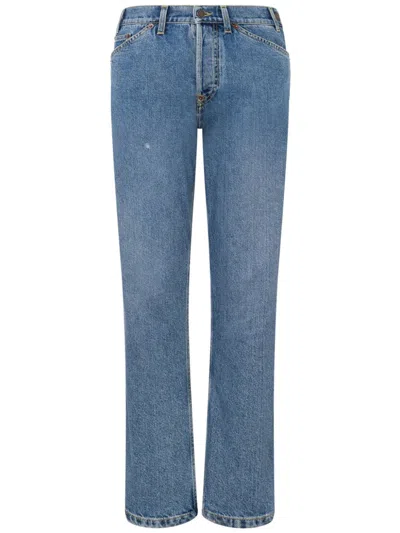 MOSCHINO LOGO-PATCH JEANS