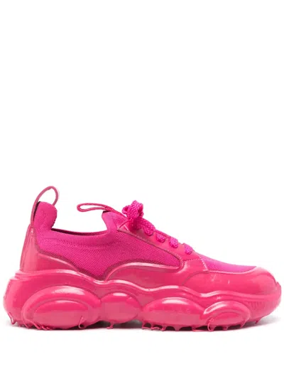 Moschino Signature Logo Lifestyle Sneakers In Pink