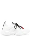 Moschino Logo-patch Low-top Sneakers In White