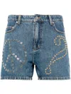 Moschino Denim Bermuda Shorts In Blue