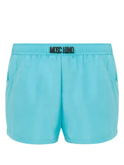 MOSCHINO LOGO-PATCH SWIM SHORTS