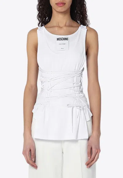 MOSCHINO LOGO PATCH TANK TOP
