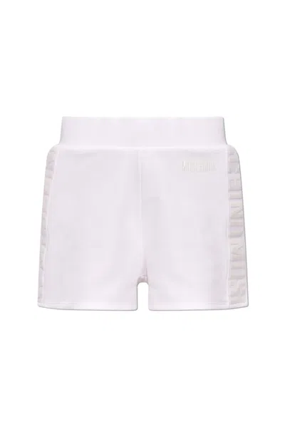 Moschino Logo Patch Thigh In White