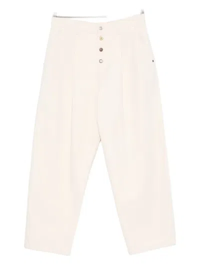 Moschino Tailored Trousers With Straight Leg Cut In Neutral