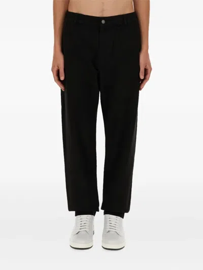 Moschino Regular Fit Barcode Trousers In Black