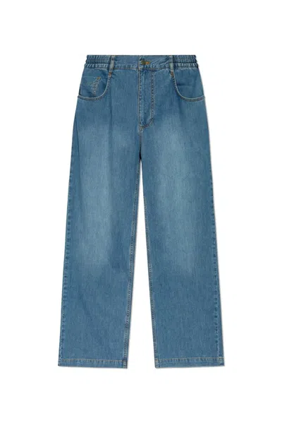 Moschino Wide-leg Jeans In Blue