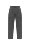 Moschino Logo Patch Wide-leg Pants In Grey