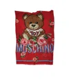 Moschino Logo Pattern Scarf In Red