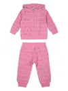 Moschino Logo-pattern Velour Tracksuit In Pink