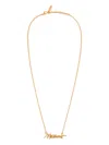 Moschino Logo-pendant Necklace In Gold