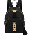 Moschino Logo-plaque Backpack In Black