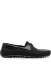 MOSCHINO LOGO-PLAQUE BOAT SHOES