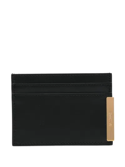 Moschino Logo-plaque Cardholder In Black