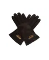 Moschino Logo Plaque Gloves In Black