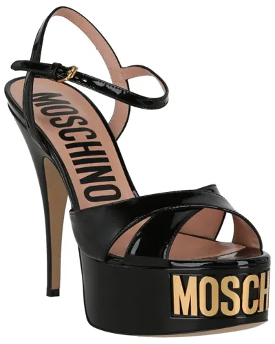 Moschino Woman Sandals Black Size 8 Leather