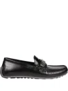 Moschino Logo-plaque Loafers In Black
