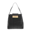 Moschino Love Quilted Faux Leather Shoulder Bag In Black