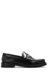 Moschino Brushed Calfskin Loafers In Black